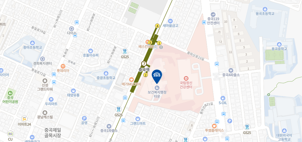 보건복지행정타운 지도