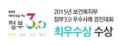 2015년 정부 3.0 우수사례 경진대회 최우수상