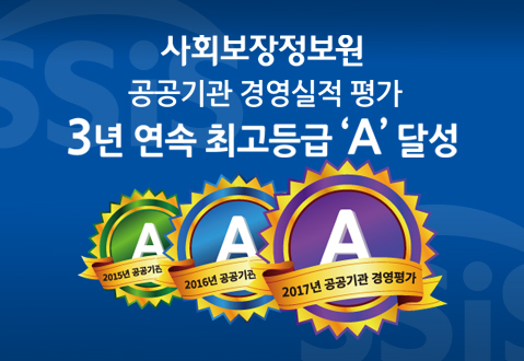 사회보장정보원, 경영평가 3년 연속 A등급 달성