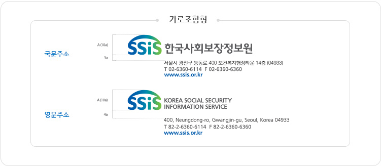 주소블럭 가로조합형, 세로조합형